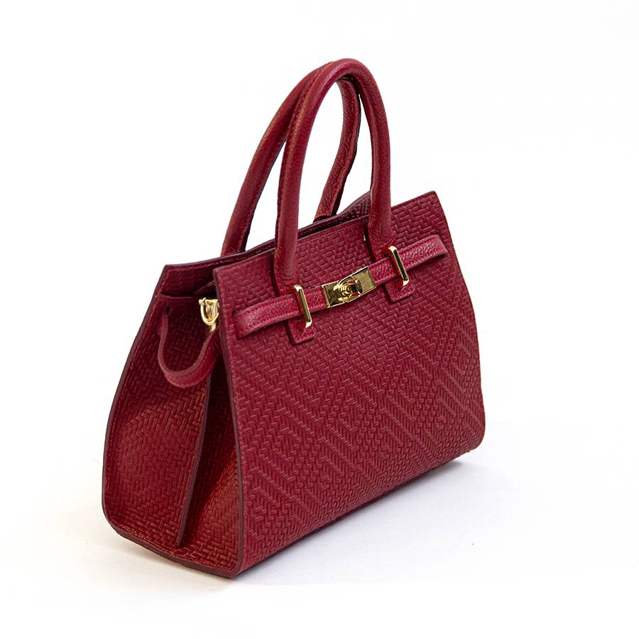Laura Di Maggio KELLY – Borsa in pelle serigrafata rossa Promozione