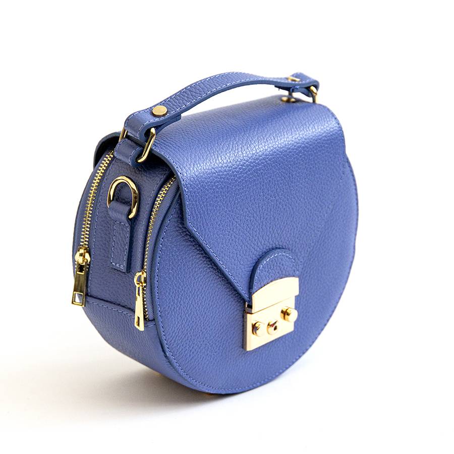 Laura Di Maggio CIRCLE – Borsa tonda in pelle glicine Soddisfazione Garantita
