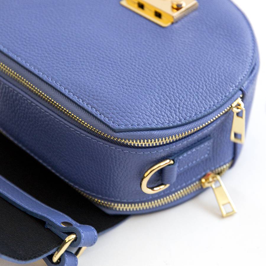 Laura Di Maggio CIRCLE – Borsa tonda in pelle glicine Soddisfazione Garantita