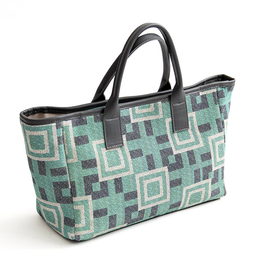 Laura Di Maggio MILANO FANTASY – Borsa in pelle e camoscio stampato tiffany Consegna Veloce