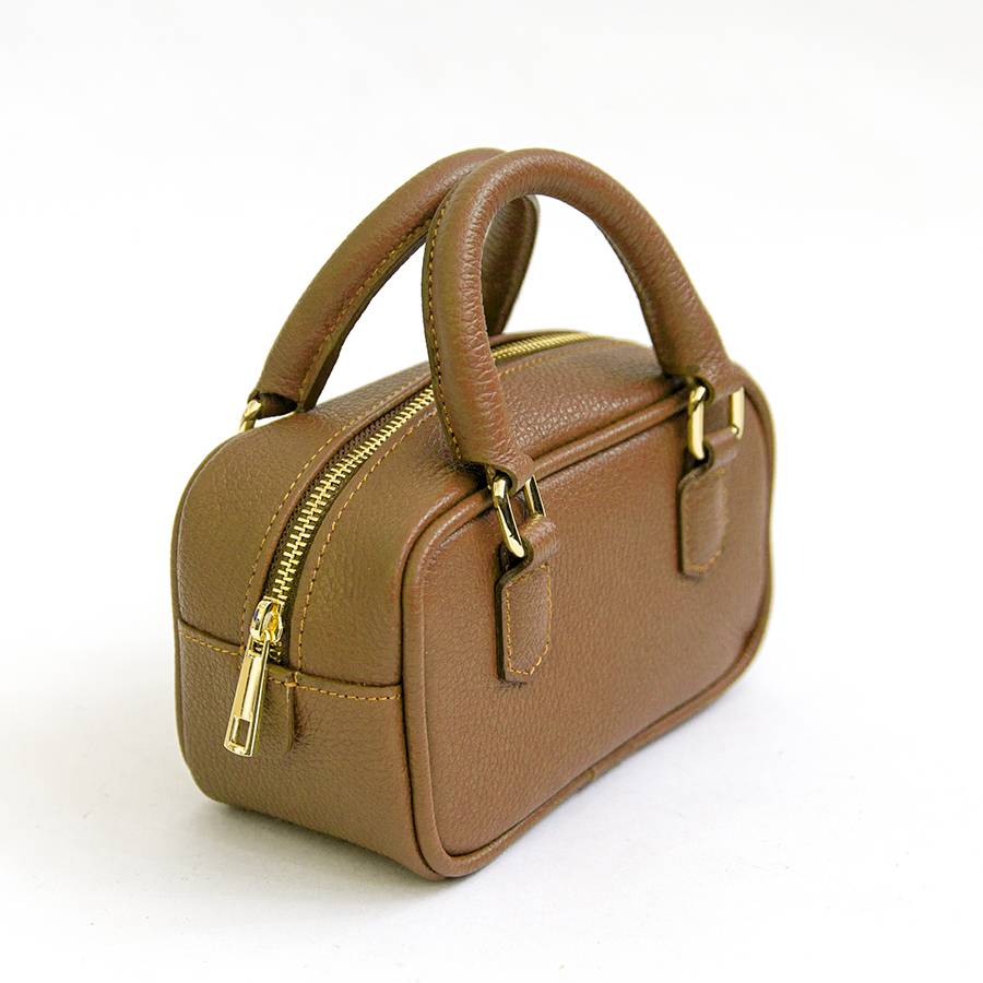 Laura Di Maggio NENA – Miny bauletto in pelle cuoio Fino Al -60%