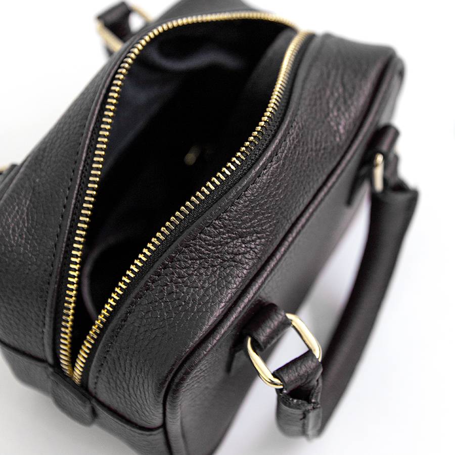 Laura Di Maggio NENA – Miny bauletto in pelle nero Shopping Online