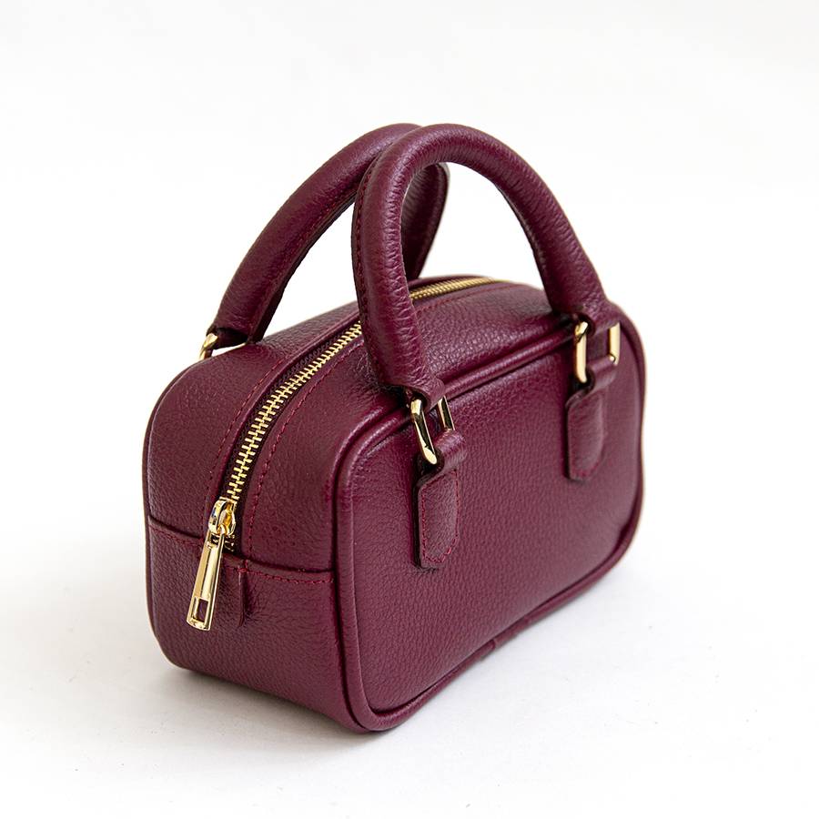 Laura Di Maggio NENA – Miny bauletto in pelle vinaccia Affare Del Giorno