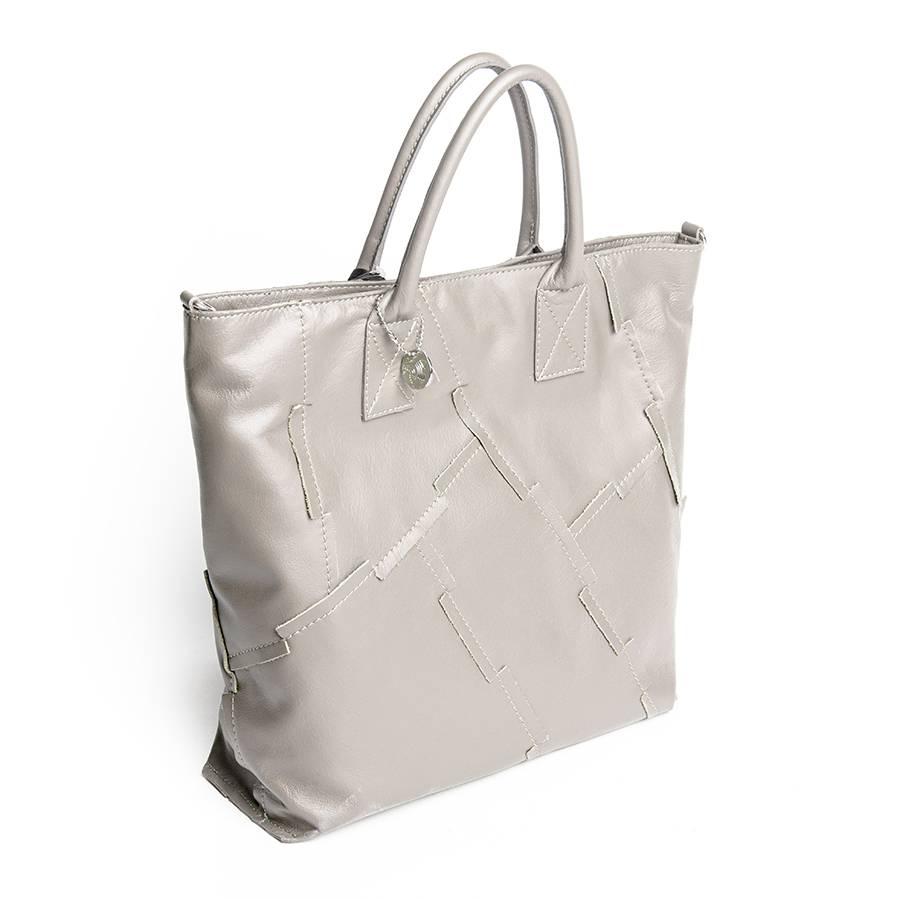 Laura Di Maggio UMA – Tote bag in pelle nappa tortora Sottocosto