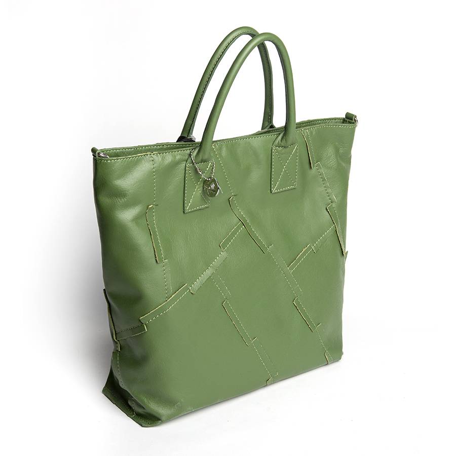 Laura Di Maggio UMA – Tote bag in pelle nappa verde aloe Convenienza