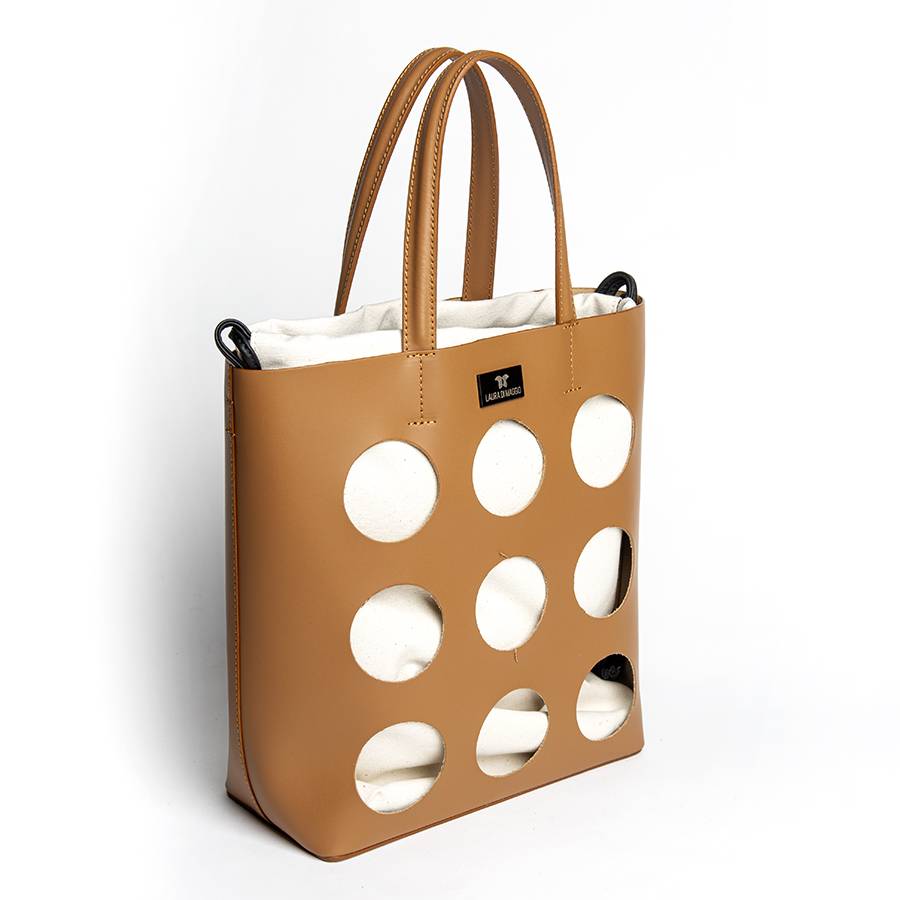 Laura Di Maggio NOAH TOTE – Borsa in pelle elegant traforata cuoio Offerta