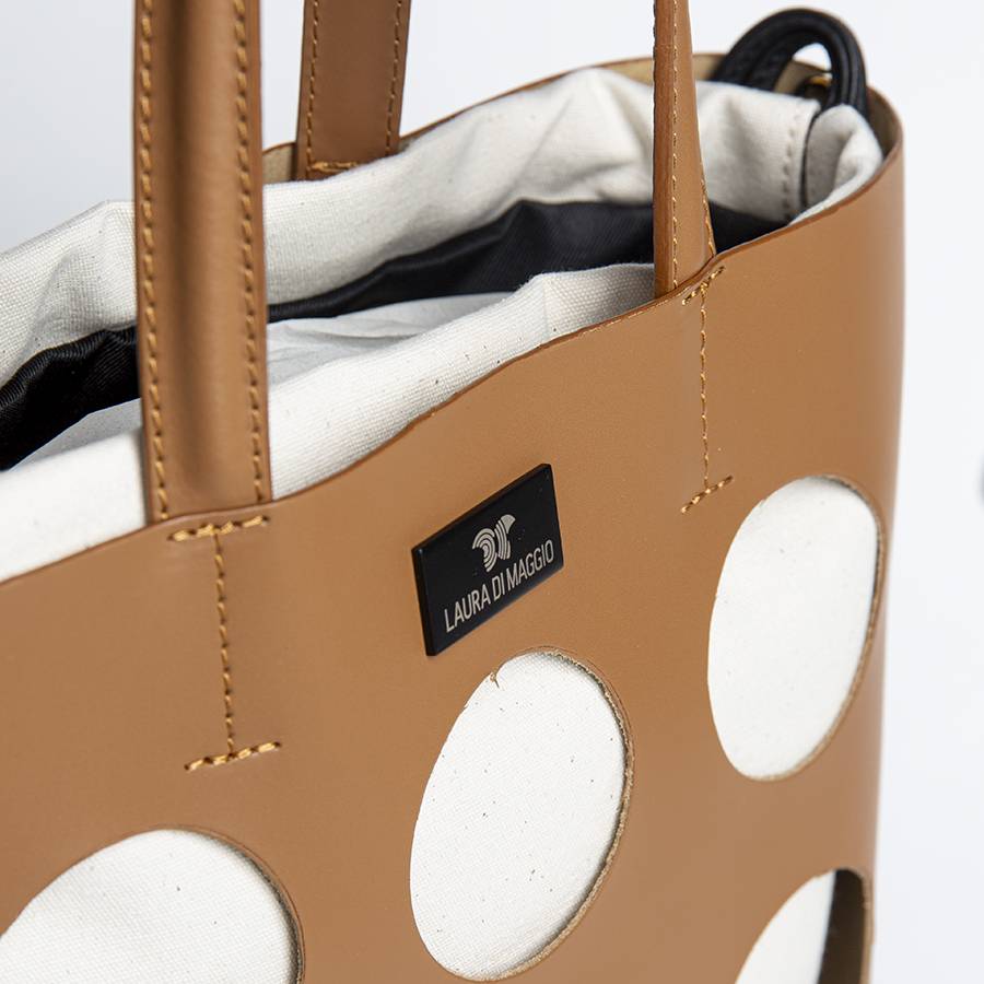 Laura Di Maggio NOAH TOTE – Borsa in pelle elegant traforata cuoio Offerta