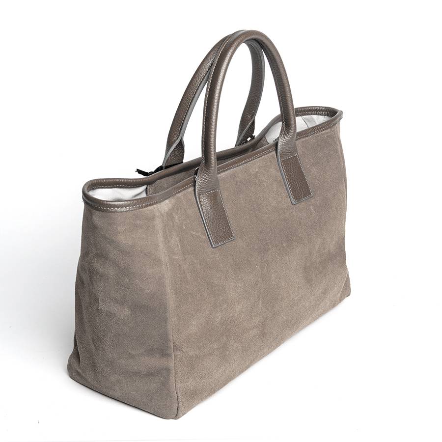 Laura Di Maggio MILANO – Borsa in pelle e camoscio taupe Outlet