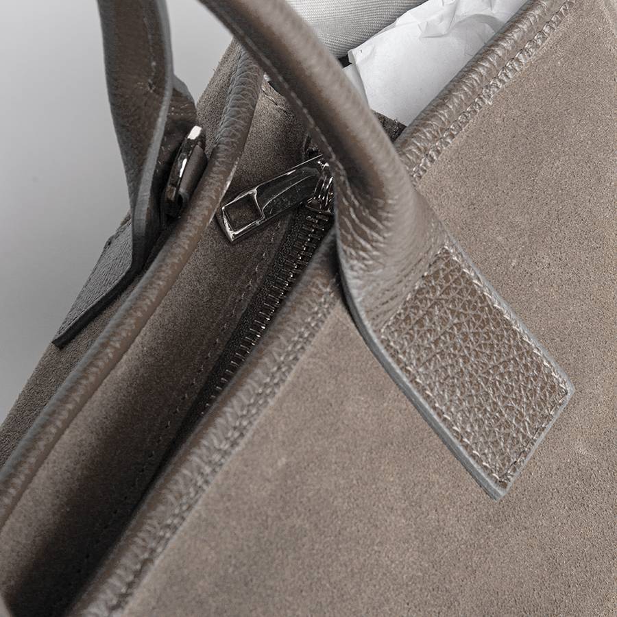Laura Di Maggio MILANO – Borsa in pelle e camoscio taupe Outlet