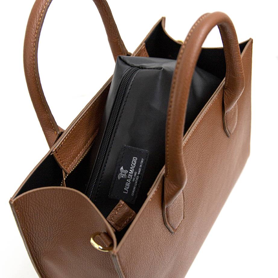 Laura Di Maggio MIRIAM – Borsa in pelle dollaro marrone Saldi