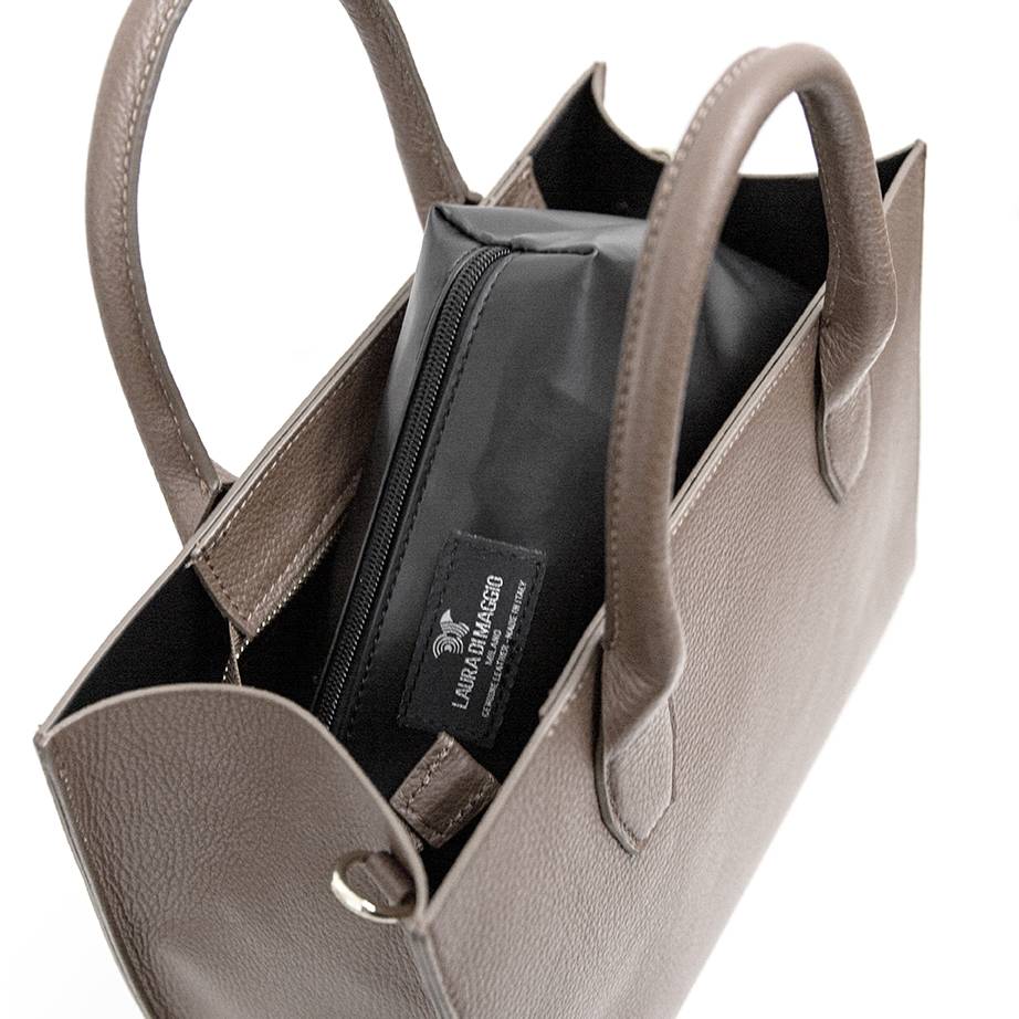 Laura Di Maggio MIRIAM – Borsa in pelle dollaro taupe Offerte