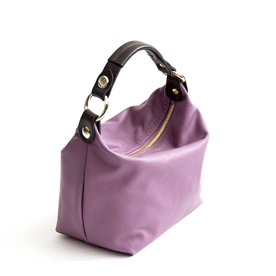 Laura Di Maggio DEMY SMALL – Sacca in pelle nappa lavanda Saldi Di Fabbrica