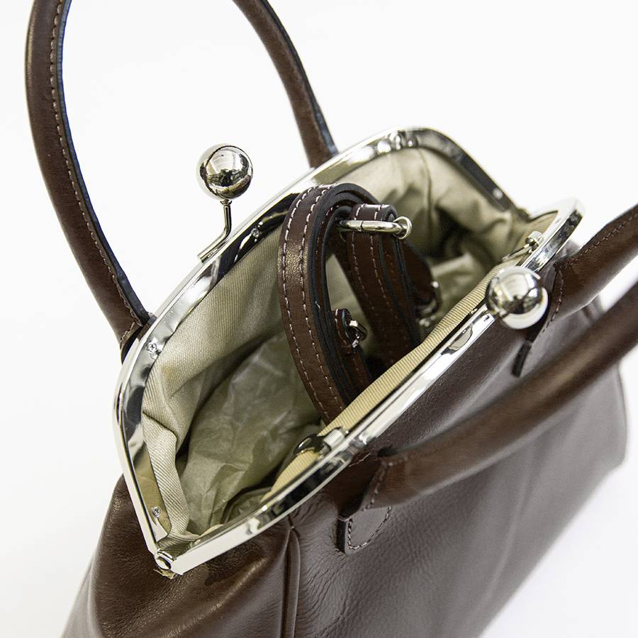 Laura Di Maggio NONNA – Borsa a clutch in nappa testa di moro I Più Venduti