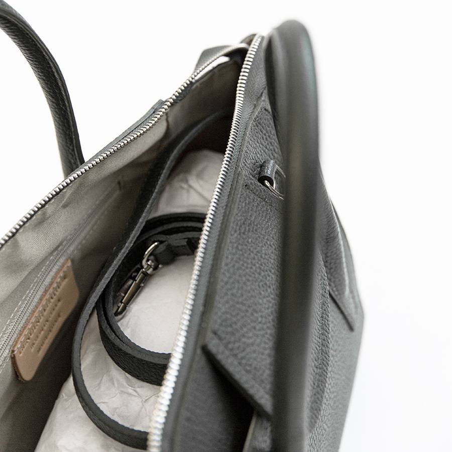Laura Di Maggio AMELIE – bauletto in pelle dollaro grigio Nuova