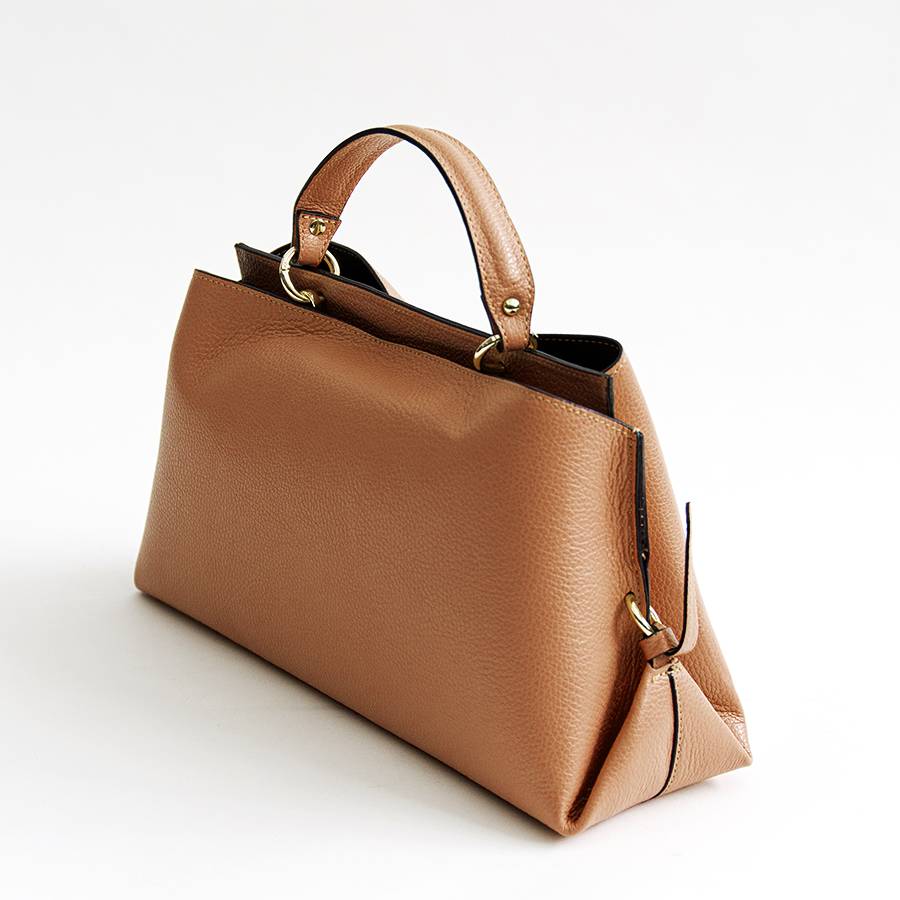 Laura Di Maggio ALEXA – borsa strutturata in pelle dollaro cuoio Moda