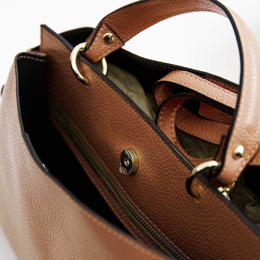 Laura Di Maggio ALEXA – borsa strutturata in pelle dollaro cuoio Moda