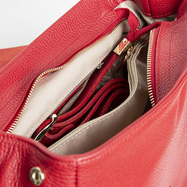 Laura Di Maggio BROOKE – Postina in pelle dollaro rosso Spedizione Gratuita