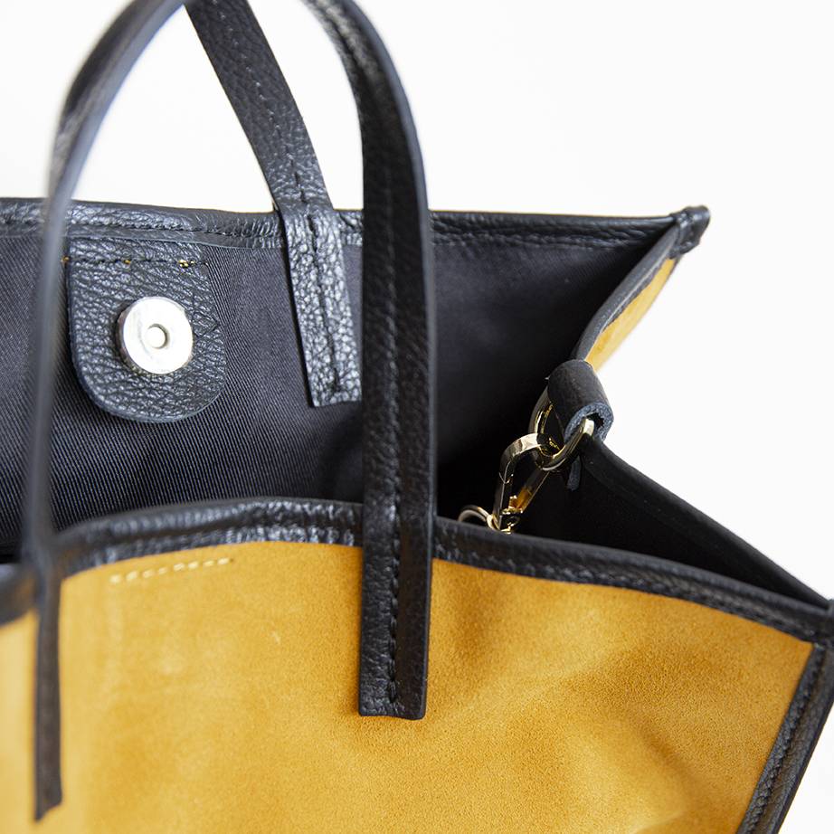 Laura Di Maggio ISABELLA – Shopper in pelle camoscio senape Consegna Veloce