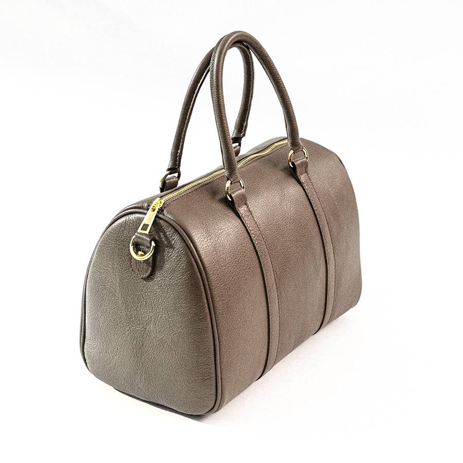 Laura Di Maggio BUBBLE – Bauletto in pelle dollaro taupe Prezzo Ridotto