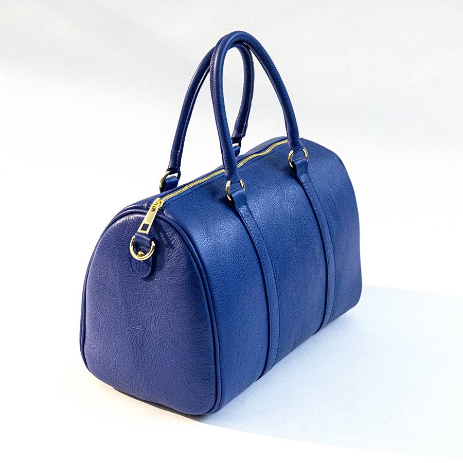 Laura Di Maggio BUBBLE – Bauletto in pelle dollaro blu Sottocosto