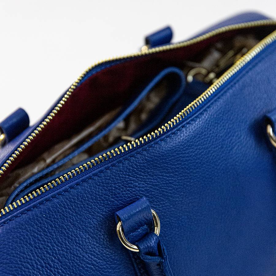 Laura Di Maggio BUBBLE – Bauletto in pelle dollaro blu Sottocosto