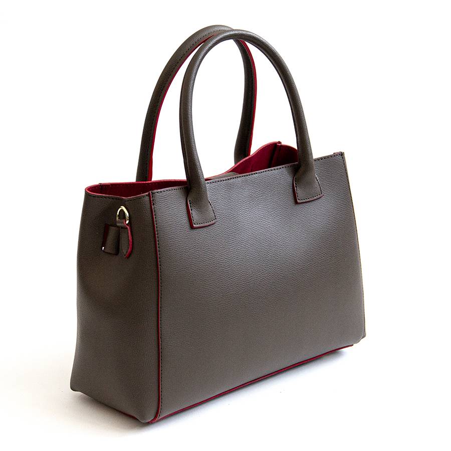 Laura Di Maggio IRINA – Tote in pelle testa di moro e interno rosso Convenienza