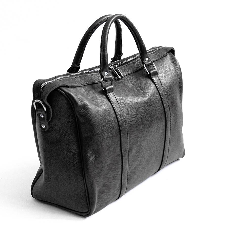 Laura Di Maggio TRAVEL – Borsone in pelle nera Sconto