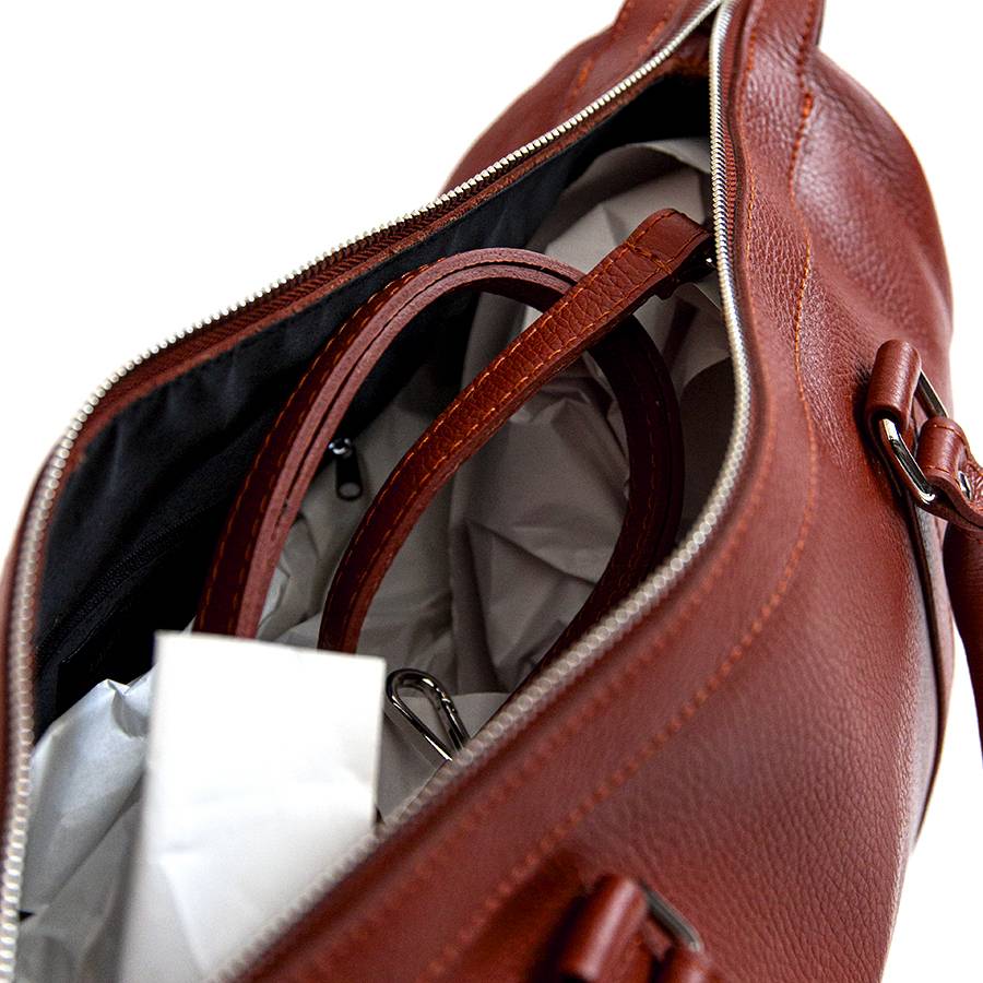 Laura Di Maggio TRAVEL – Borsone in pelle rubino Offerta