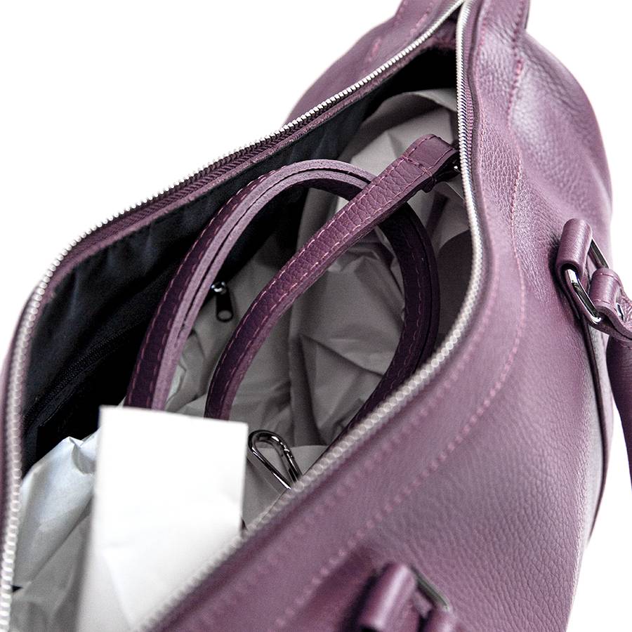 Laura Di Maggio TRAVEL – Borsone in pelle malva Economico