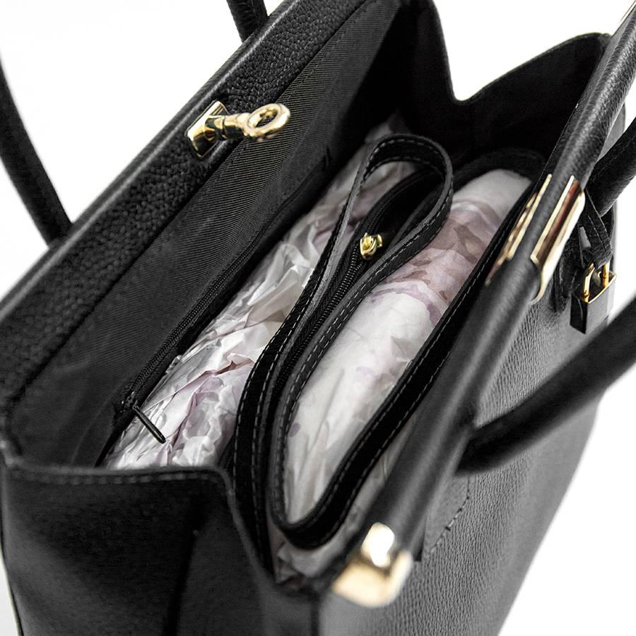 Laura Di Maggio DOCTOR – bauletto in pelle dollaro nero Online