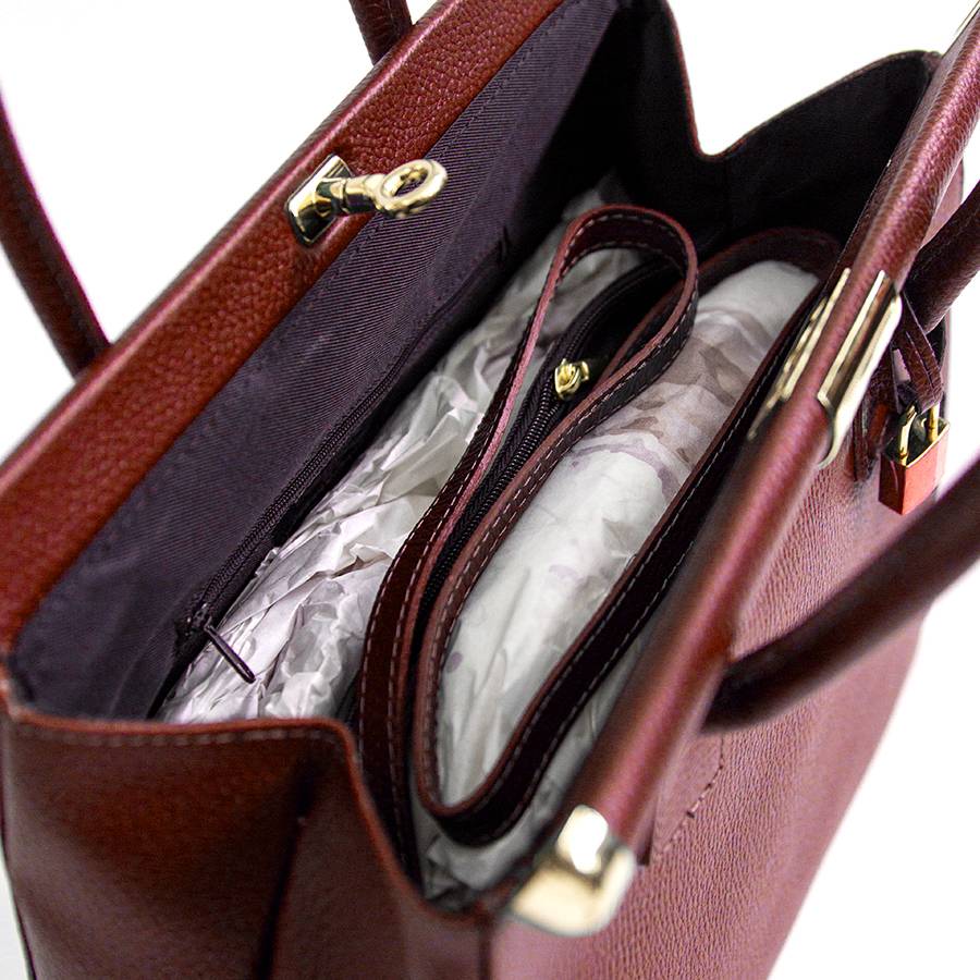 Laura Di Maggio DOCTOR – bauletto in pelle dollaro rubino Outlet