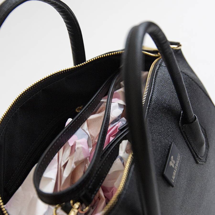 Laura Di Maggio ZAIRA BIG – baulettone in palmellato nero Offerte