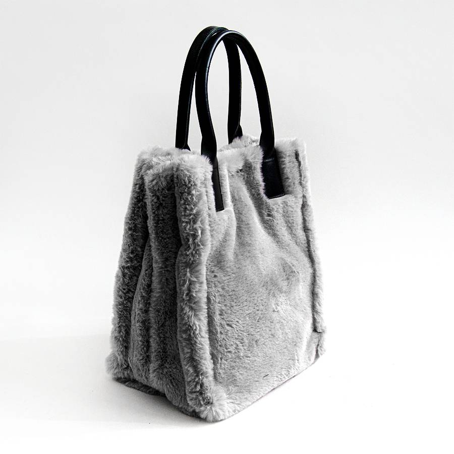 Laura Di Maggio TRUDY BIG – shopping in ecopelliccia grigia Saldi Di Fabbrica