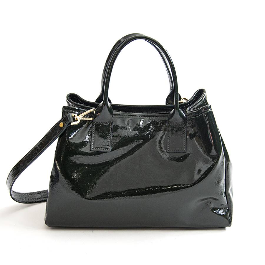 Laura Di Maggio MILANO VERNICE – borsa in pelle verniciata verdone Vendite Flash
