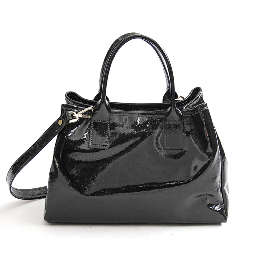 Laura Di Maggio MILANO VERNICE – borsa in pelle verniciata nera Negozio