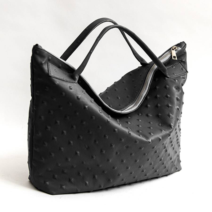 Laura Di Maggio BIKER – borsa in pelle soft stampa chiodo nero 2025