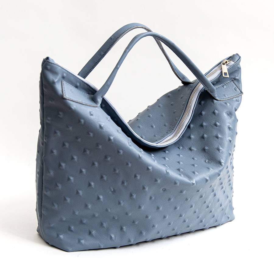 Laura Di Maggio BIKER – borsa in pelle soft stampa chiodo avio Italy