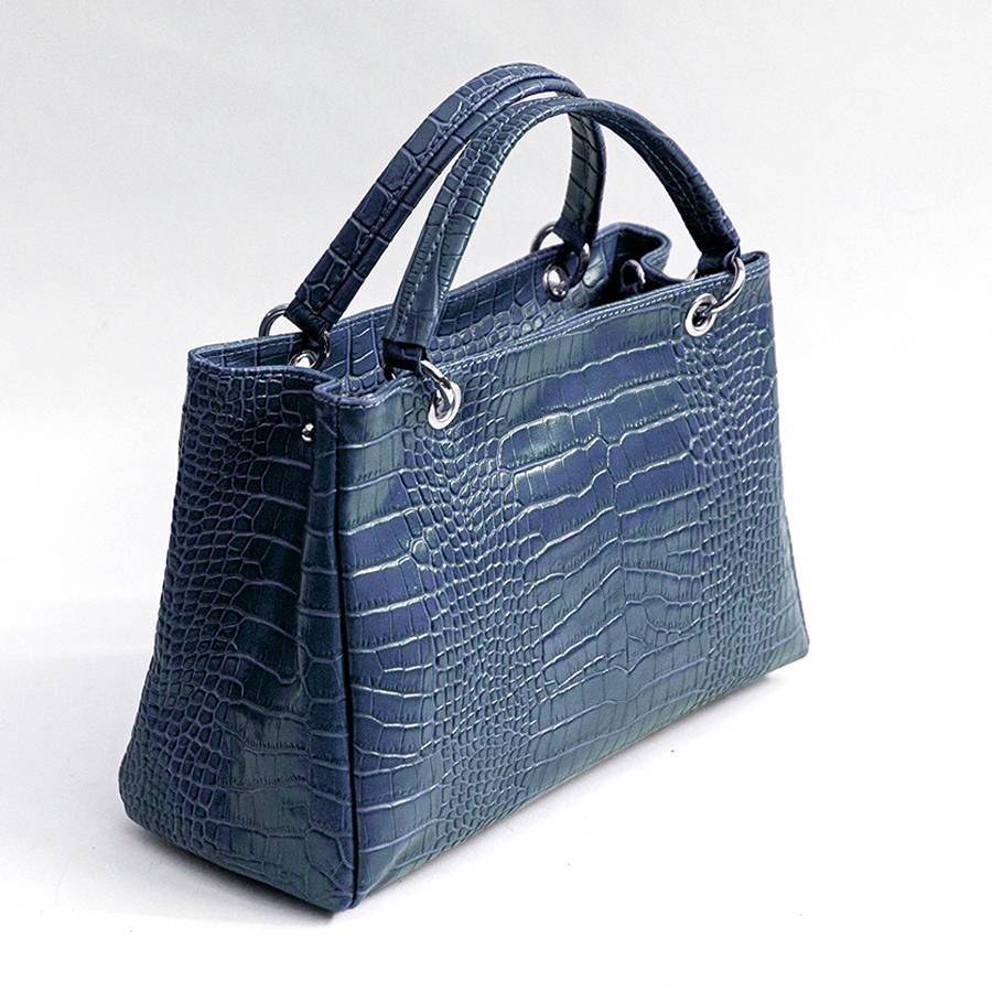 Laura Di Maggio MISTY – bauletto in pelle stampa cocco avio Nuovo