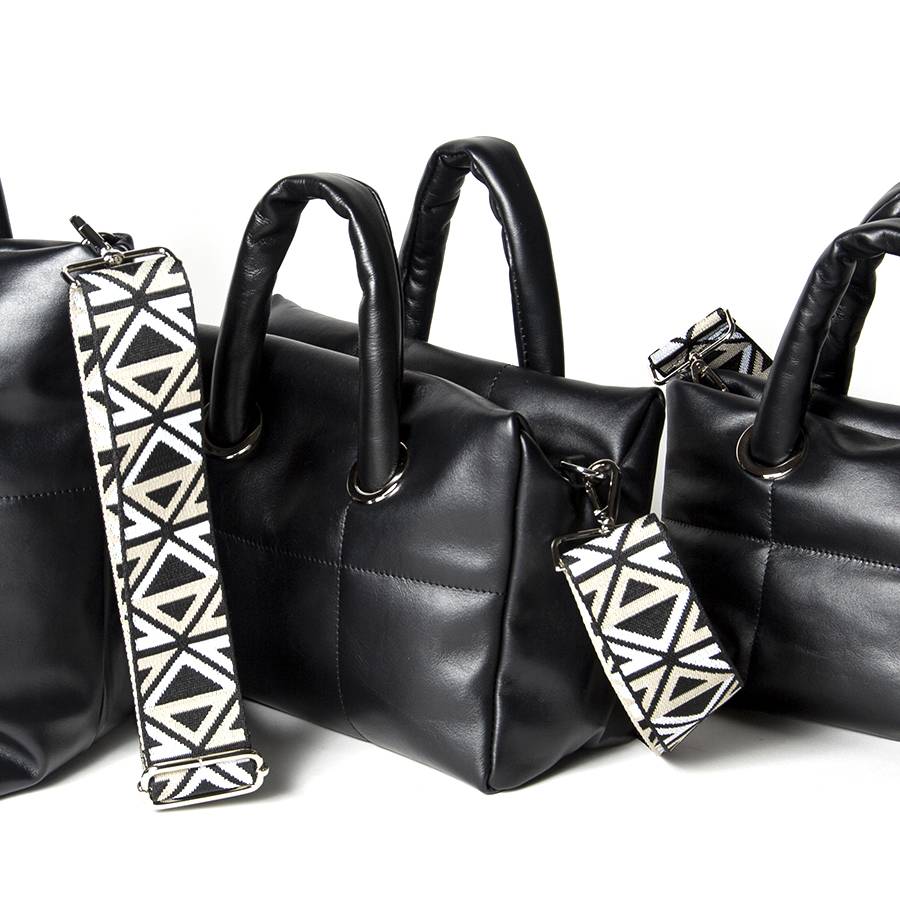 Laura Di Maggio GIOY BIG – Tote bag in nappa trapuntata nera Spedizione Gratuita