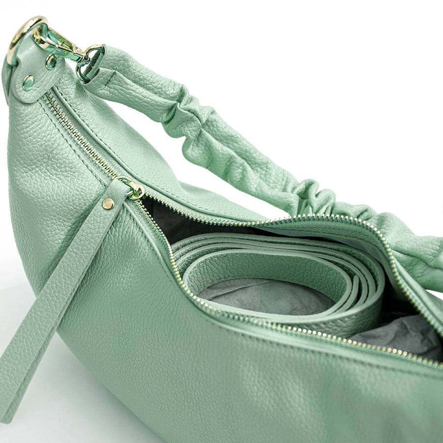 Laura Di Maggio SUSAN – Baguette in pelle verde menta Economico