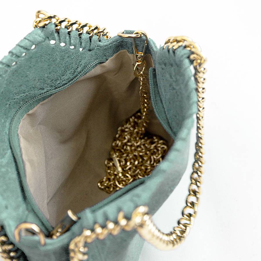 Laura Di Maggio LUMI – Borsa con catene in pelle vintage menta Saldi