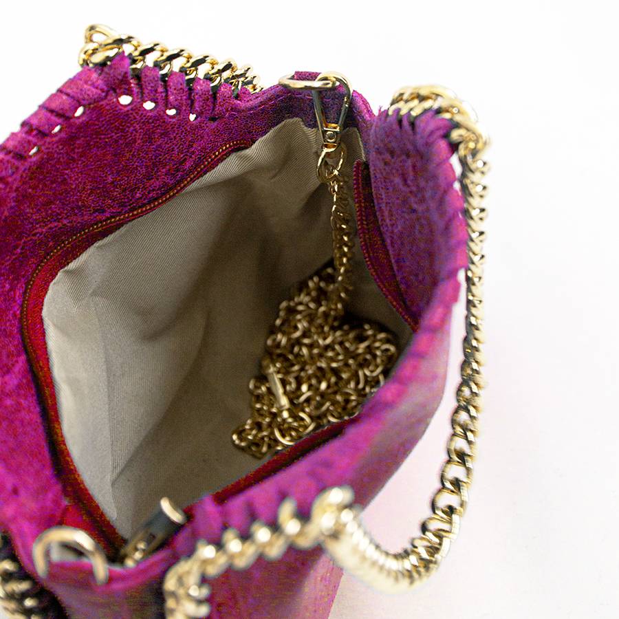 Laura Di Maggio LUMI – Borsa con catene in pelle vintage fuxia Offerte