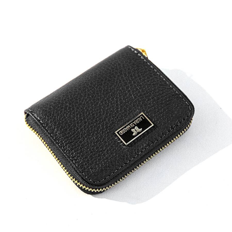 Laura Di Maggio PORTAFOGLIO Mini in pelle nero In Linea