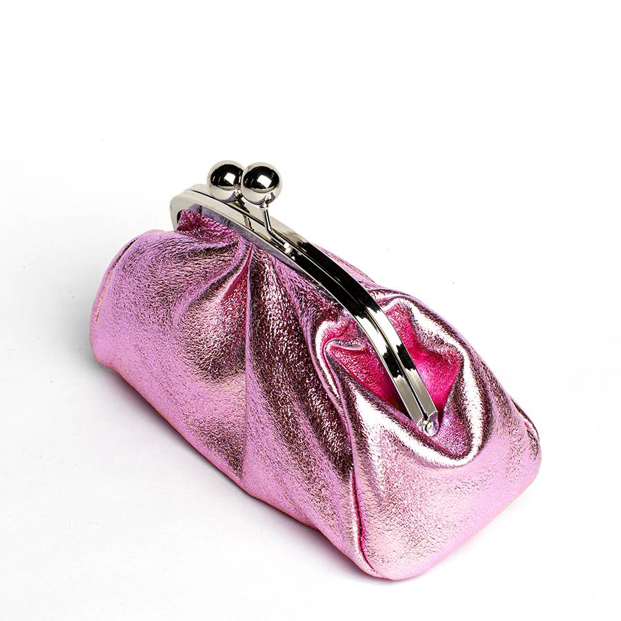Laura Di Maggio CLUTCH – borsetta in pelle laminata rosa Novità