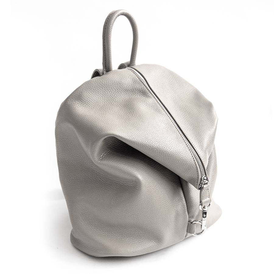 Laura Di Maggio FLIP – Zaino con zip in pelle panna Vendite Flash
