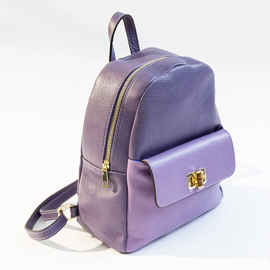 Laura Di Maggio NEMO – Zaino in pelle lilla & violetto Italy