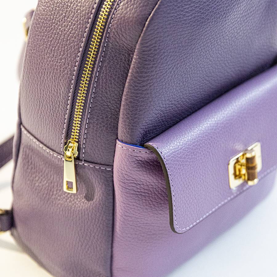 Laura Di Maggio NEMO – Zaino in pelle lilla & violetto Italy