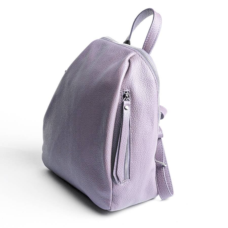 Laura Di Maggio ZIP – zainetto in pelle dollaro lilla In Linea