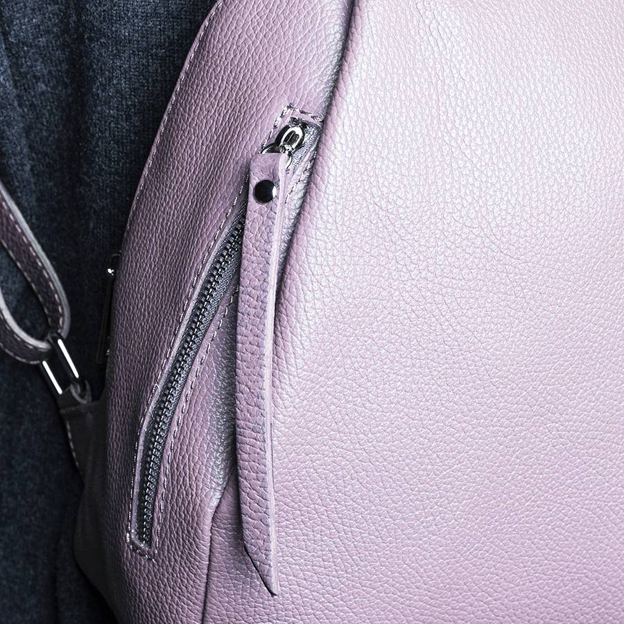Laura Di Maggio ZIP – zainetto in pelle dollaro lilla In Linea