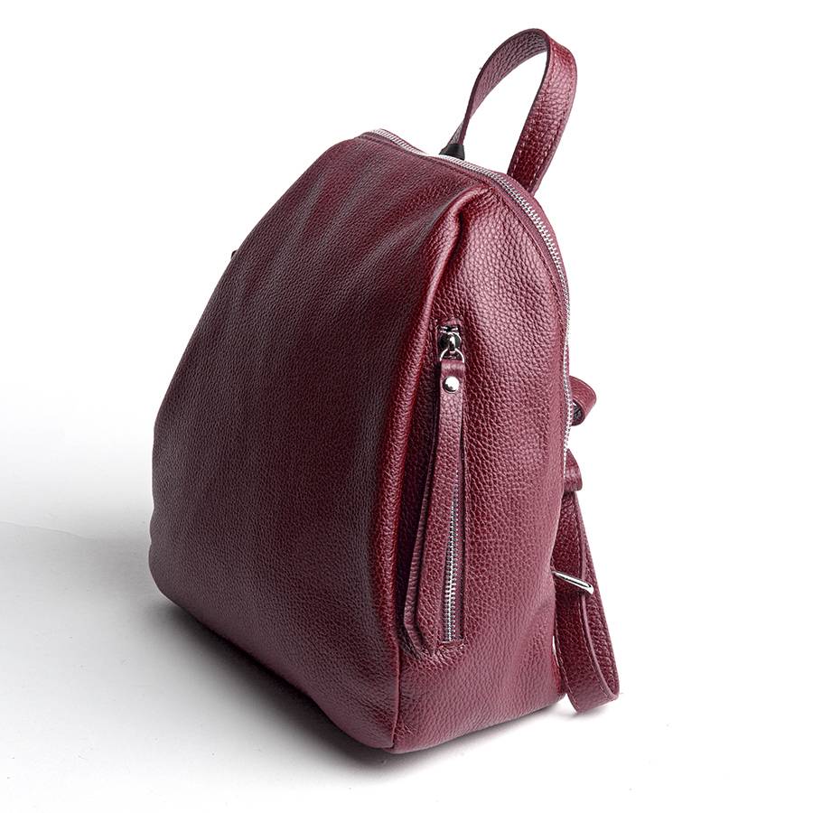 Laura Di Maggio ZIP – zainetto in pelle dollaro rubino Nuovo